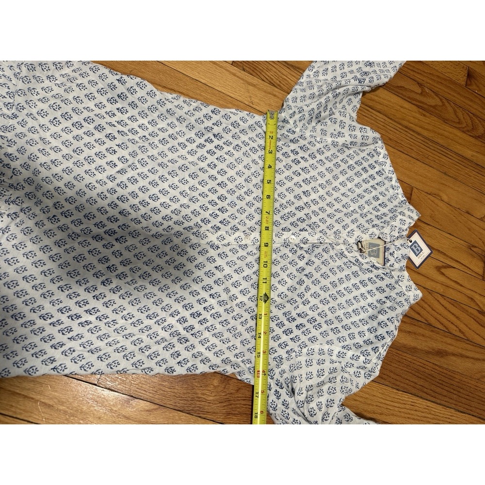 Alicia Bell NWT Popover Flounce Dress in White with Blue Floral Print Size XS - Picture 7 of 7